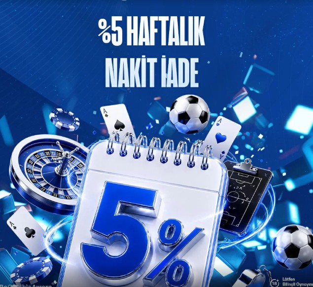 YouCas %5 haftalık nakit iade kampanya görseli